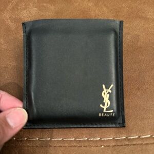 Yves Saint Laurent Beaute Novelty Hand Mirror with Faux Leather Sleeve